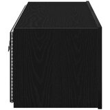 TV Stenska omara z LED lučmi Črna hrast 100x35x31 cm | Shoptok.si