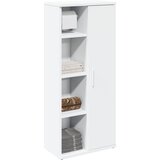 vidaXL Kopalniška omarica z držalom za zvitke bela 39x22x90 cm | Shoptok.si