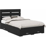 vidaXL Okvir za krevet Crni hrast 135 x 190 cm Konstruirano drvo - Crni hrast 135 x 190 cm | shoptok.hr