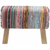  Klupa 60 x 30 x 45 cm Prava koža Šareni | shoptok.hr