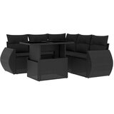  The Living Store Vrtna sedežna garnitura 6-delna z blazinami črna poli ratan - Vrtna Sedežna Garniture, (21451869) | Shoptok.si