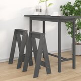 vidaXL Stolček 2 kosa sive barve 40x40x75 cm trdna borovina Cene