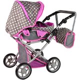 Kolica za lutke + torba 2u1 Stars - sivi | shoptok.hr