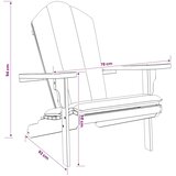  Vrtna Adirondack stolica Prirodna Čvrsto teak drvo | shoptok.hr