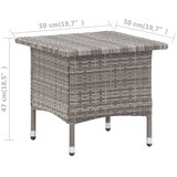  Čajni stolić sivi 50 x 50 x 47 cm od poliratana | Eponuda.com