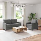  Set sofe 2 kom. Svjetlosiva Poliester | shoptok.hr