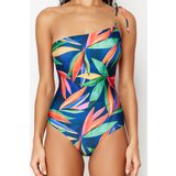 Trendyol Tropical Patterned One-Shoulder Tie Regular Swimsuit | Eponuda.ba