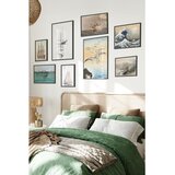 Wallxpert set od 8 uramljenih slika Çgs-015, vintage morski motivi – jedrenjaci, veliki talas, galebovi i olujno more, crni ram | Eponuda.com