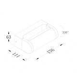  led svetiljka 1018 zidna 12W 3000K IP65 corten | Eponuda.com