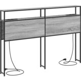  Skladiščni naslon s polico Siva sonoma 140 cm Konstruiran les, (5000142292) | Shoptok.si
