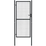  Mrežasta vrtna vrata pocinkano jeklo 100x250 cm siva | Shoptok.si