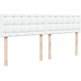 vidaXL Otomanski posteljni okvir z vzmetnico bel 180x200 cm um. usnje | Shoptok.si