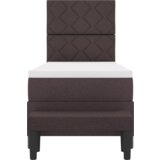  Vzmetnica s škatlo in klopjo temno rjava 80x200 cm tkanina, (22082980) | Shoptok.si