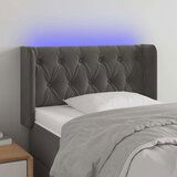  Posteljno vzglavje temno sivo 83x16x78/88 cm žamet, (20938690) | Shoptok.si