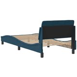  Okvir kreveta s uzglavljem Dover plavi 90 x 200 cm baršunasti | shoptok.hr