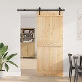 vidaXL Klizna vrata s priborom za montažu 85 x 210 cm masivna borovina | shoptok.hr