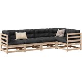  5-dijelni set vrtnih sofa od masivne borovine s jastucima Cijene