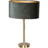 QAZQA Tafellamp messing met ovale velours kap groen 35cm - Simplo | Shoptok.si