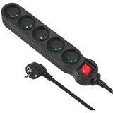 Maclean MCE185 power extension 5 m 5 AC outlet(s) Indoor Black | shoptok.hr