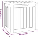  Vrtna kutija za pohranu crna 55,5 x 43 x 53 cm polipropilen | shoptok.hr