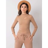 RUE PARIS Blouse-RV-BZ-6097.64-camel | Shoptok.si