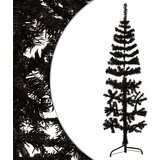  Tanka umjetna polovica božićnog drvca sa stalkom crna 120 cm | shoptok.hr