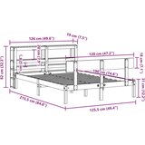  Okvir kreveta bez madraca bijeli 120 x 190 cm masivna borovina - Bijela 120 x 190 cm | shoptok.hr