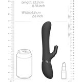 VIVE Chou - Vodoodporni vibrator na baterije z izmenljivimi glavami (črn) | Shoptok.si