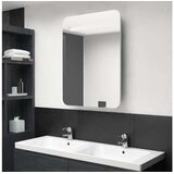  LED kupaonski ormarić s ogledalom bijeli/hrast 60 x 11 x 80 cm | shoptok.hr