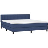  Box spring postelja z vzmetnico modra 180x200 cm blago, (20791028) | Shoptok.si