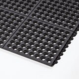 Notrax Sestavljiva podloga Cushion Ease™, naluknjana naravna guma, DxŠxV 910 x 910 x 19 mm, črna | Shoptok.si