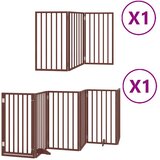  Vrata za pse s vratašcima 9 panela sklopiva 450 cm drvo topole | shoptok.hr