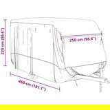 vidaXL Navlaka za karavan siva 460x250x220 cm netkana tkanina | shoptok.hr