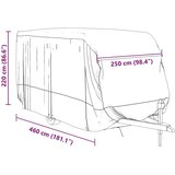 vidaXL Prevleka za prikolico siva 460x250x220 cm netkana tkanina | Shoptok.si