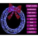  Vijenac s 80 LED svjetlima Plava 92 x 92 x 9,5 cm Akril | shoptok.hr