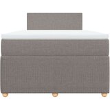 vidaXL Box spring postelja z vzmetnico taupe 120x200 cm blago, (21291960) | Shoptok.si