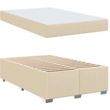  Konstrukcija postelje z vzmetnico krema 120 x 200 cm blago, (5000126913) | Shoptok.si