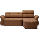 ELTAP Rumena/rjava žametna raztegljiva/s prostorom za shranjevanje kotna sedežna garnitura (desni kot/z ležalnikom) Beneth – | Shoptok.si