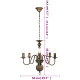 Luster antikni crni 5 žarulja E14 | Eponuda.com