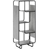  Visoka komoda Siva Sonoma 60 x 37.5 x 144 cm Prerađeno drvo Slike