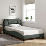  Posteljni okvir z LED lučkami temno siv 100x203 cm tkanina, (21094996) | Shoptok.si