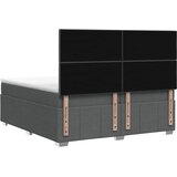  Boxspring krevet s madracem Tamnosiva 200 x 200 cm Tkanina | shoptok.hr
