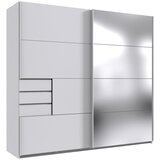 MID.YOU omara z drsnimi vrati, prozorno, bela | Shoptok.si