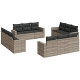 Maison Chic Seti vrtnega pohištva - Vrtna garnitura - Vrtni pohištvo set 12-delna z blazinami siva poli ratan, (21810315) | Shoptok.si