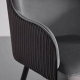 Bessagi Home naslanjač caria, temno siva, žamet | Shoptok.si