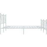 Metalni okvir kreveta uzglavlje i podnožje bijeli 160x200 cm | shoptok.hr