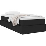  Krevet s madracem i skladištem Crna 90 x 190 cm Poliester | shoptok.hr