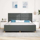 vidaXL Krevet u tamnosivoj boji 200x200 cm od tkanine | shoptok.hr