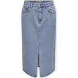 Only Krila Noos Bianca Midi Skirt - Light Blue Denim Modra Cene