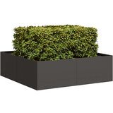 Maison Chic Cvetlični Lonec - Cvetlično korito črn 100x100x30 cm Jeklo, (21790410) | Shoptok.si